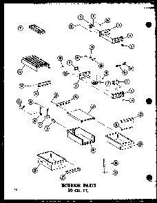 Interior Parts 20 Cu. Ft. Diagram and Parts List for TC18B-P73500-7W  Amana Refrigerator