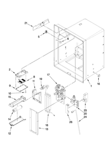 Refrigerator Liner Parts Diagram and Parts List for MFI2670XEM5  Maytag Refrigerator