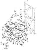 SHELVES & ACCESSORIES (B / M DJ57A) Diagram and Parts List for JRTE197W DJ57A Jenn-Air Refrigerator