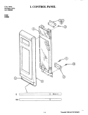 CONTROL PANEL (M166) Diagram and Parts List for M166  Jenn-Air Microwave