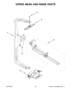 Upper Wash And Rinse Parts Diagram and Parts List for MDB4949SKB2  Maytag Dishwasher