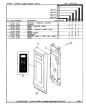 CONTROL PANEL - UPPER (M166) Diagram and Parts List for WM227W  Jenn-Air Microwave Oven Combo