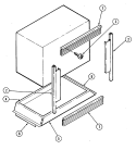 TRIM (M166) Diagram and Parts List for WM236B  Jenn-Air Microwave Oven Combo
