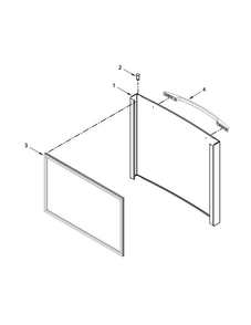 Freezer Door Parts Diagram and Parts List for MFB2055YEB02  Maytag Refrigerator