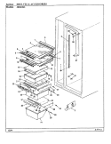 SHELVES & ACCESSORIES Diagram and Parts List for JRSD246 BQ81A Admiral Refrigerator