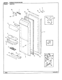 FRESH FOOD DOOR Diagram and Parts List for JRSD246 BQ81A Admiral Refrigerator