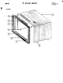BASIC BODY Diagram and Parts List for M145  Jenn-Air Microwave