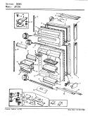 DOORS Diagram and Parts List for JRT236 AJ95B Jenn-Air Refrigerator
