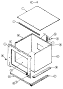 BODY Diagram and Parts List for W2780B-C  Jenn-Air Wall Oven
