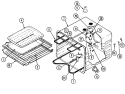 OVEN Diagram and Parts List for W2780B-C  Jenn-Air Wall Oven