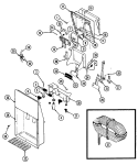 ICE & WATER DISPENSER Diagram and Parts List for JRTDE227W DJ82A Jenn-Air Refrigerator