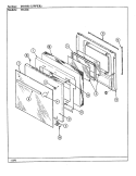 DOOR - UPPER Diagram and Parts List for WG206  Jenn-Air Wall Oven