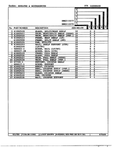 Shelves And Accessories Page 2 Diagram and Parts List for HMG211577  Admiral Refrigerator