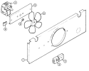 BLOWER MOTOR (COOLING) Diagram and Parts List for W146-C  Jenn-Air Wall Oven
