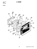 DOOR Diagram and Parts List for S156W-C  Jenn-Air Wall Oven