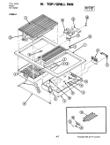 TOP / GRILL PAN Diagram and Parts List for S156W-C  Jenn-Air Wall Oven