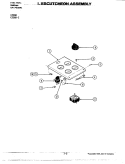 ESCUTCHEON ASSEMBLY (C236B, B - C, NGB) Diagram and Parts List for C236NGB  Jenn-Air Cooktop