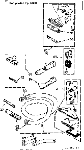 Attachment Parts Diagram and Parts List for 11623881  Kenmore Canister Vacuum