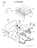 OVEN LINER Diagram and Parts List for W246W  Jenn-Air Wall Oven