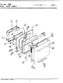 DOOR Diagram and Parts List for W156B  Jenn-Air Wall Oven