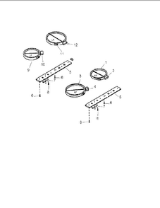 Elements And Limiters Diagram and Parts List for AK2T30E2-P1131563NE  Amana Cooktop