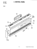 CONTROL PANEL (W156W) Diagram and Parts List for W156W  Jenn-Air Wall Oven