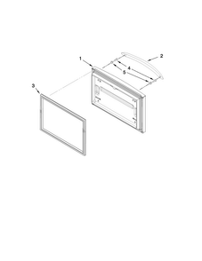Freezer Door Parts Diagram and Parts List for AFB2234WEB0  Amana Refrigerator