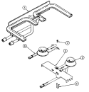BURNER / MANIFOLD ASSEMBLY Diagram and Parts List for SEG196  Jenn-Air Range
