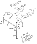 GAS CONTROLS (WHT) Diagram and Parts List for SEG196  Jenn-Air Range
