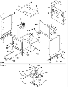 Cabinet Diagram and Parts List for ARG7202E-P1143378NE  Amana Range