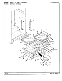 SHELVES & ACCESSORIES Diagram and Parts List for RTW22A AH89D Maytag Refrigerator