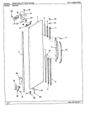 FREEZER OUTER DOOR Diagram and Parts List for RSD20A BM05A Maytag Refrigerator
