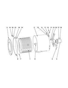 Drum And Tub Parts Diagram and Parts List for MXR20PDATS  Maytag Washer