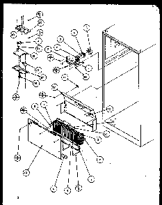 Freezer Parts Diagram and Parts List for TC18QL-P1111408WL  Amana Refrigerator