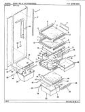 SHELVES & ACCESSORIES Diagram and Parts List for RSW22A BM31A Maytag Refrigerator