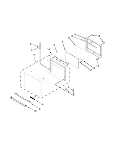 Oven Door Parts Diagram and Parts List for JMW2430DP01  Jenn-Air Microwave