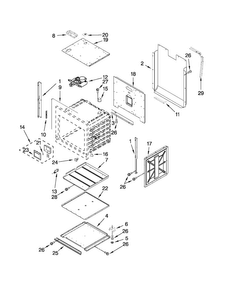 Lower Oven Parts Diagram and Parts List for JJW3830WP00  Jenn-Air Wall Oven