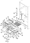 SHELVES & ACCESSORIES Diagram and Parts List for RTC1900CAE  Maytag Refrigerator