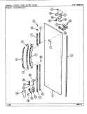 FRESH FOOD OUTER DOOR Diagram and Parts List for RSD2200CAL DM12A Maytag Refrigerator