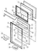 Part Location Diagram of 67718-34 Whirlpool TRIM, DOOR SHELF