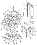 SHELVES & ACCESSORIES Diagram and Parts List for RSW24E0CAB  Maytag Refrigerator