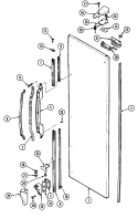 FRESH FOOD OUTER DOOR Diagram and Parts List for RSW2200CAL DM37A Maytag Refrigerator