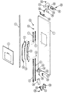 FREEZER OUTER DOOR Diagram and Parts List for RSW2200CAL DM37A Maytag Refrigerator