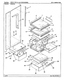 SHELVES & ACCESSORIES Diagram and Parts List for RSD22A AM11C Maytag Refrigerator