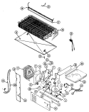UNIT COMPARTMENT & SYSTEM Diagram and Parts List for RTW22E1DAE  Maytag Refrigerator