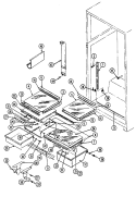 SHELVES & ACCESSORIES Diagram and Parts List for RTW22E0CAE  Maytag Refrigerator