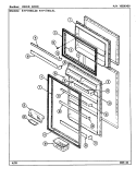 INNER DOOR Diagram and Parts List for RTP1700CAE DH32A Maytag Refrigerator