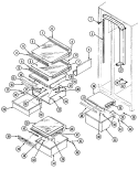 SHELVES & ACCESSORIES Diagram and Parts List for RSW2200CAW DM31B Maytag Refrigerator