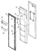 FREEZER INNER DOOR Diagram and Parts List for RSW2200CAW DM31B Maytag Refrigerator