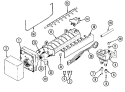 ICE MAKER Diagram and Parts List for RSW2200CAW DM31B Maytag Refrigerator